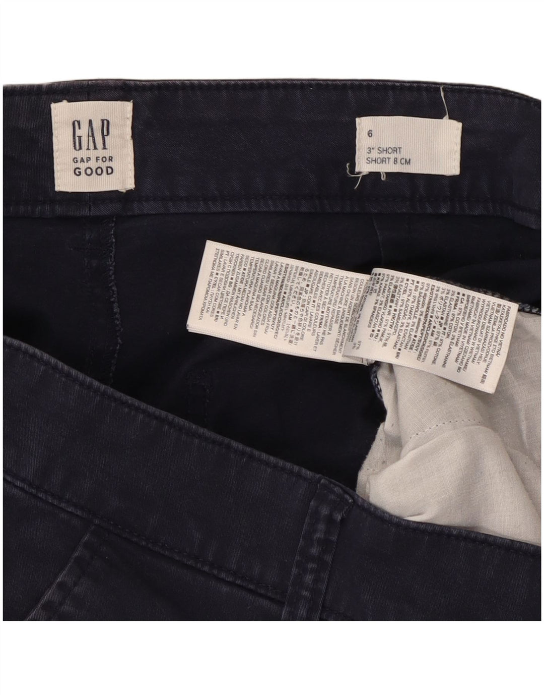 Gap Dame Chino Shorts US 6 Medium W30 Marineblå Bomuld