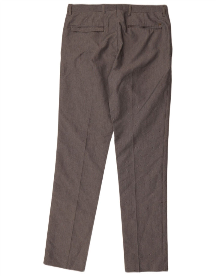 Zara Herren Slim Anzughose EU 40 Mittel W31 L33 Grau Polyester