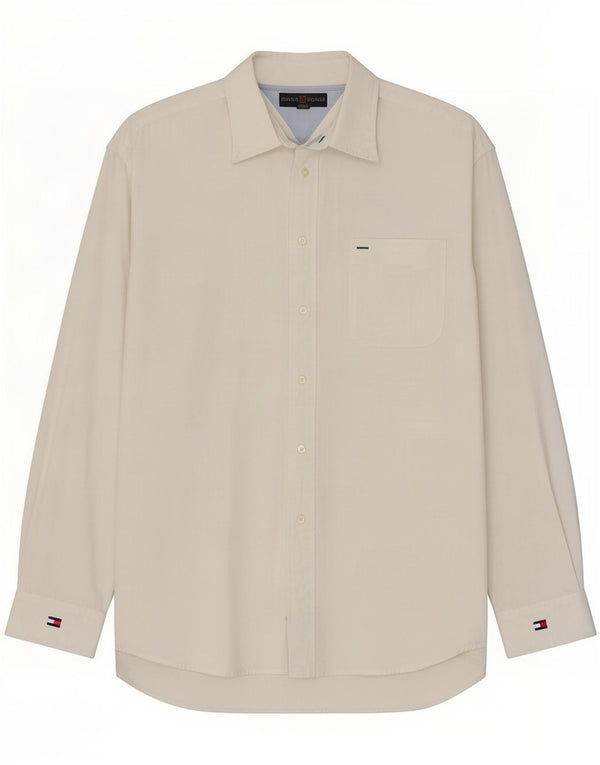 Tommy Hilfiger Chemise Homme Large Blanc Coton