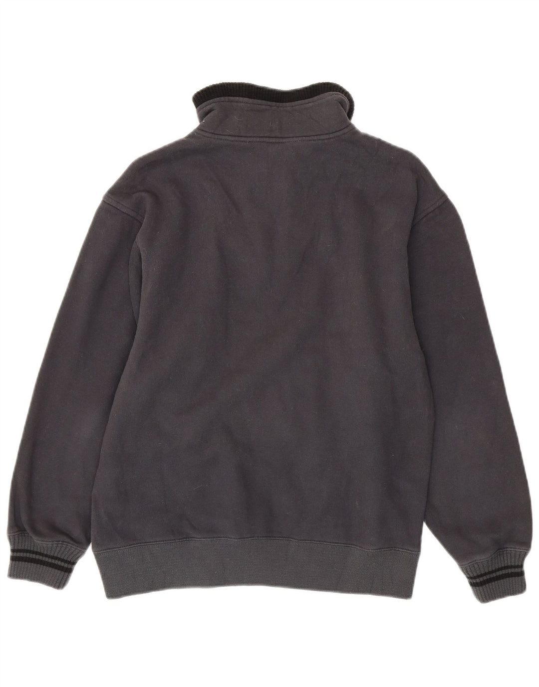 Champion Mens Zip Neck Sweatshirt Jumper Small Grey Cotton