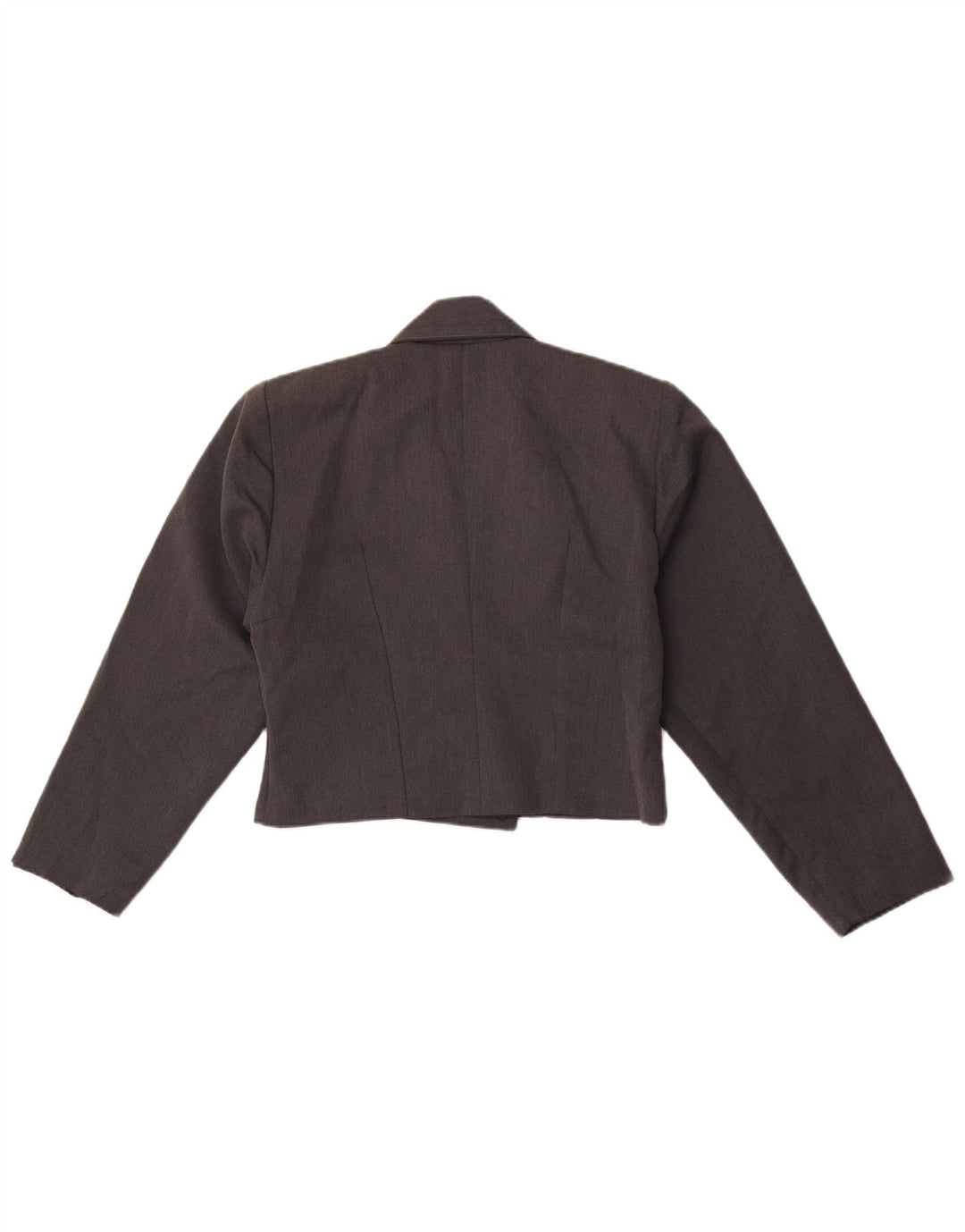 Vintage Womens Crop Double Breasted Blazer Jacket IT 44 Medium Grey