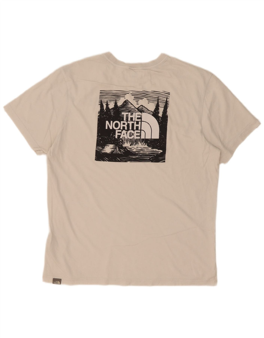 The North Face Mens Graphic T-Shirt Top Medium White Cotton