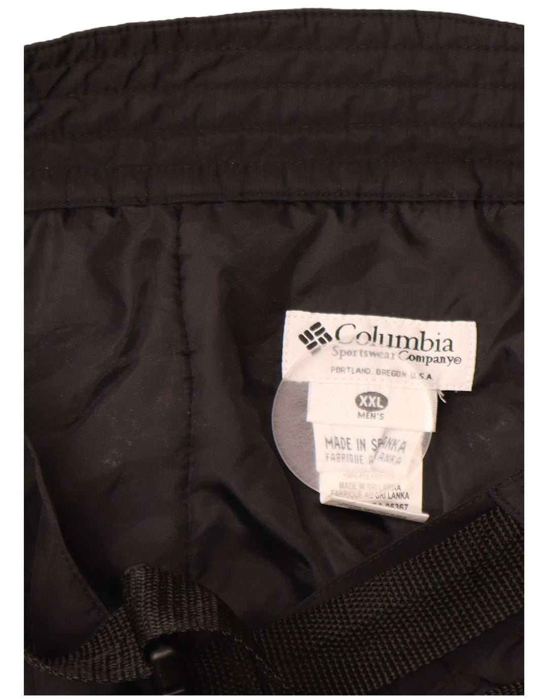 COLUMBIA Mens Ski Trousers 2XL Black Nylon
