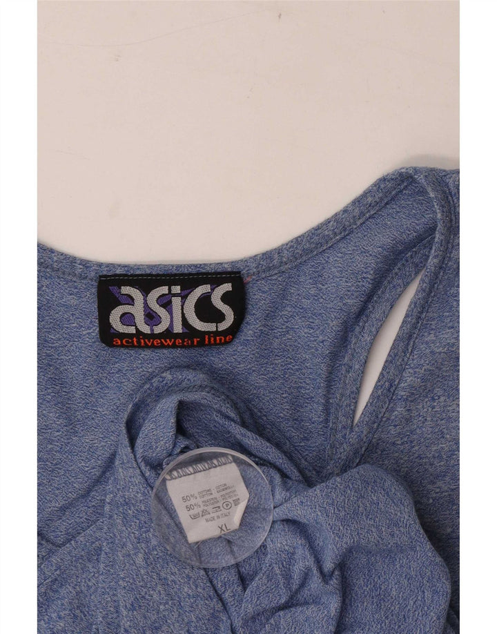 Asics Mens Graphic Vest Top XL Blue Cotton
