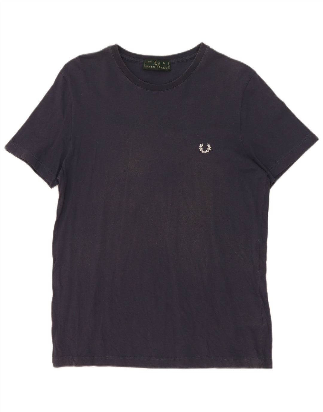 Fred Perry Mens T-Shirt Top Large Navy Blue Cotton