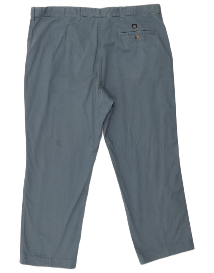 Marks & Spencer Mens Regular Fit Chino Trousers W42 L29 Blue Cotton