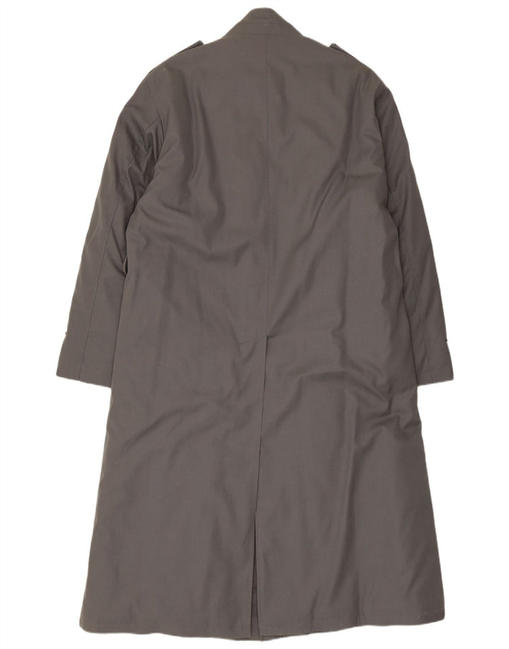 Vintage Mens Military Trench Coat UK 38 Medium Grey