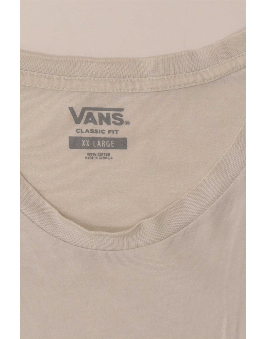 Vans Mens Classic Fit T-Shirt Top 2XL White Colourblock