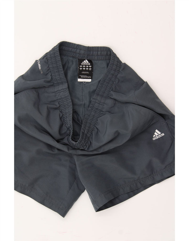 Pantaloncini sportivi ADIDAS Climalite da uomo in poliestere grigio medio