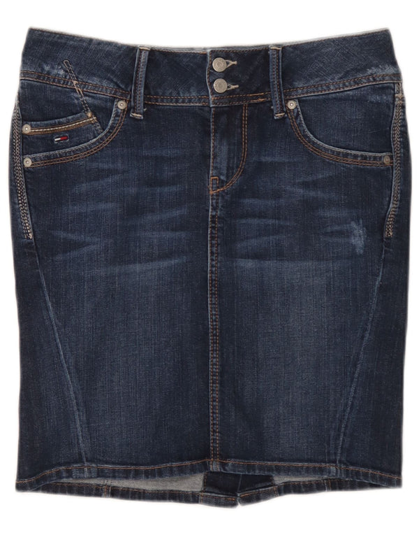 Tommy Hilfiger Damen-Jeansrock, Größe S, W27, Blau, Baumwolle