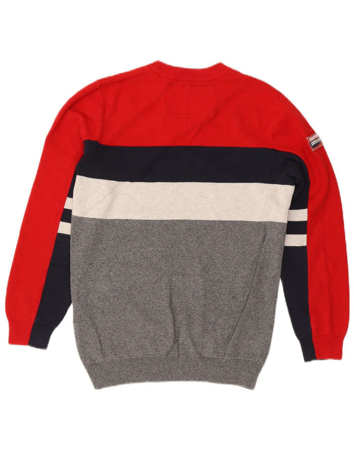 Superdry Mens Crew Neck Jumper Sweater Small Multicoloured Colourblock