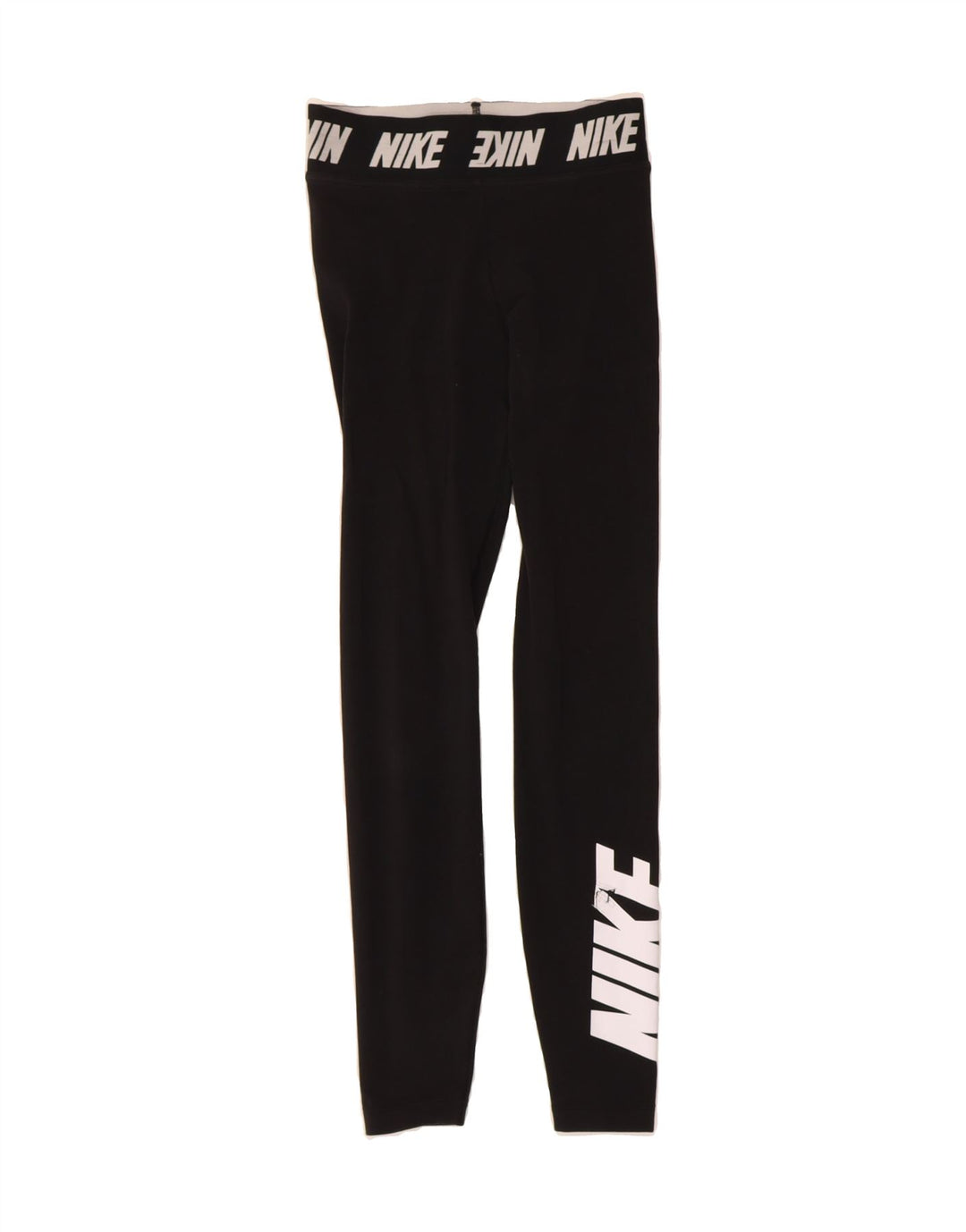 NIKE Womens Graphic Leggings UK 6 XS Black Vintage Nike and Second-Hand Nike from Messina Hembry 