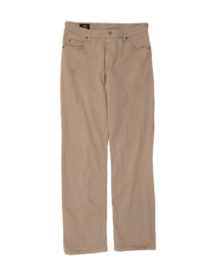 LEE Mens Brooklyn Straight Casual Trousers W33 L34 Beige Cotton Vintage Lee and Second-Hand Lee from Messina Hembry 