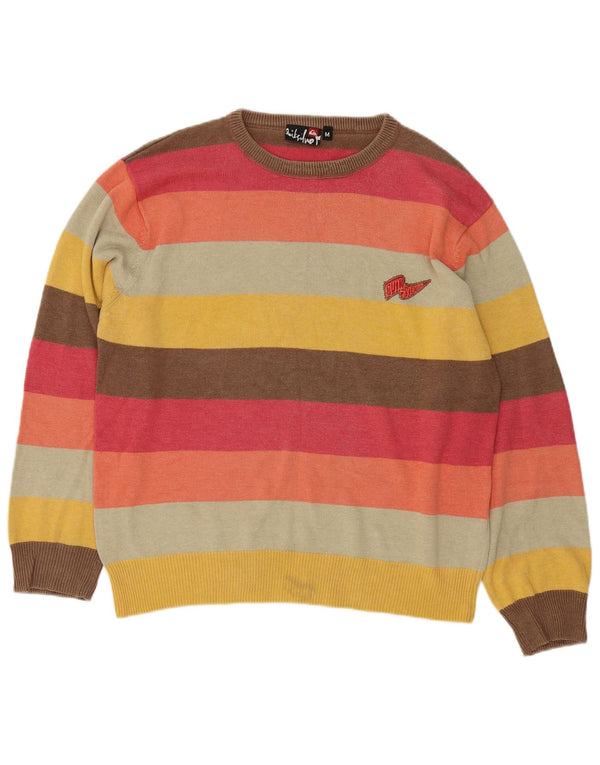 Quiksilver Mens Boat Neck Jumper Sweater Medium Multicoloured Striped