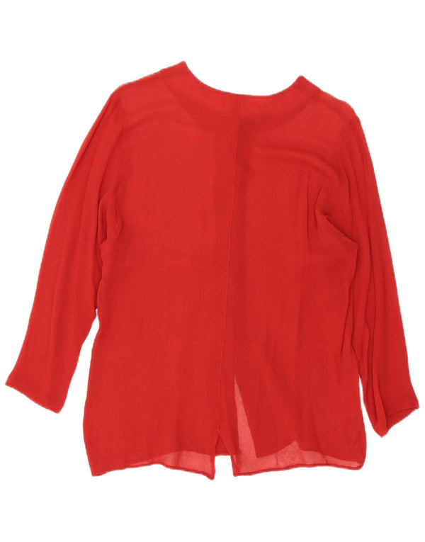 Bluză cămașă pentru femei Benetton IT 44 Medium Burgundy Viscose