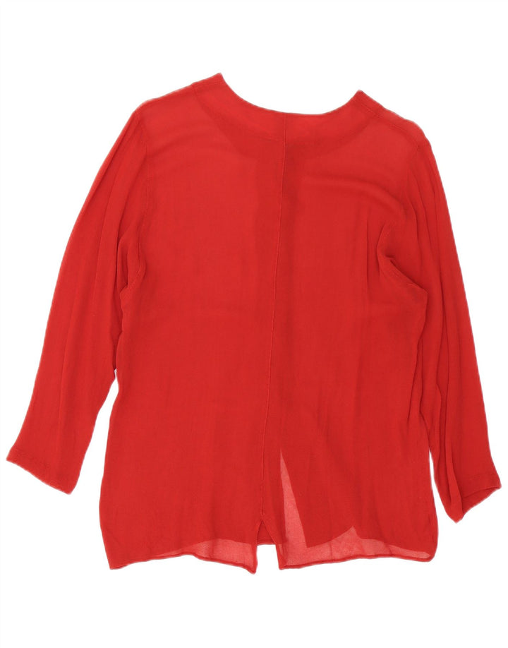 Benetton Dameskjortebluse IT 44 Medium Burgundy Viscose