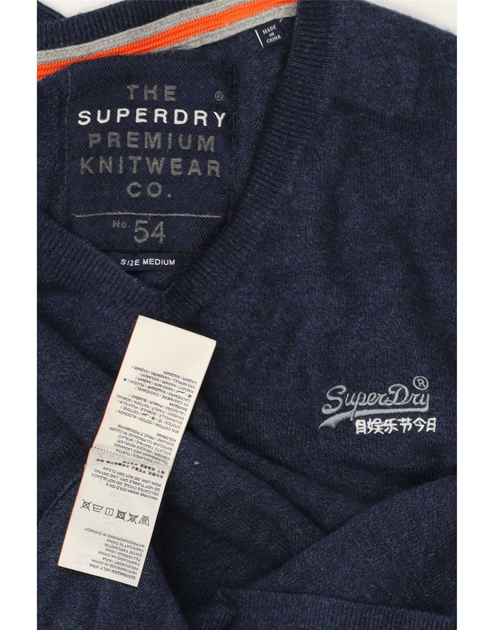 Superdry Herre V-hals sweater Medium marineblå bomuld