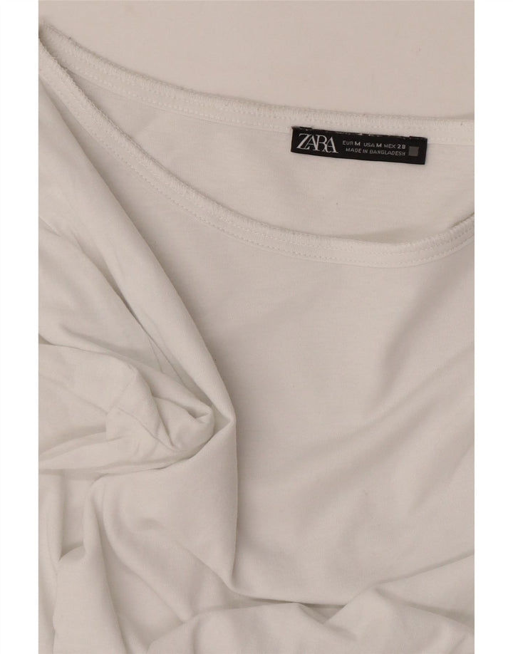 Zara Dametop Langærmet UK 14 Medium White