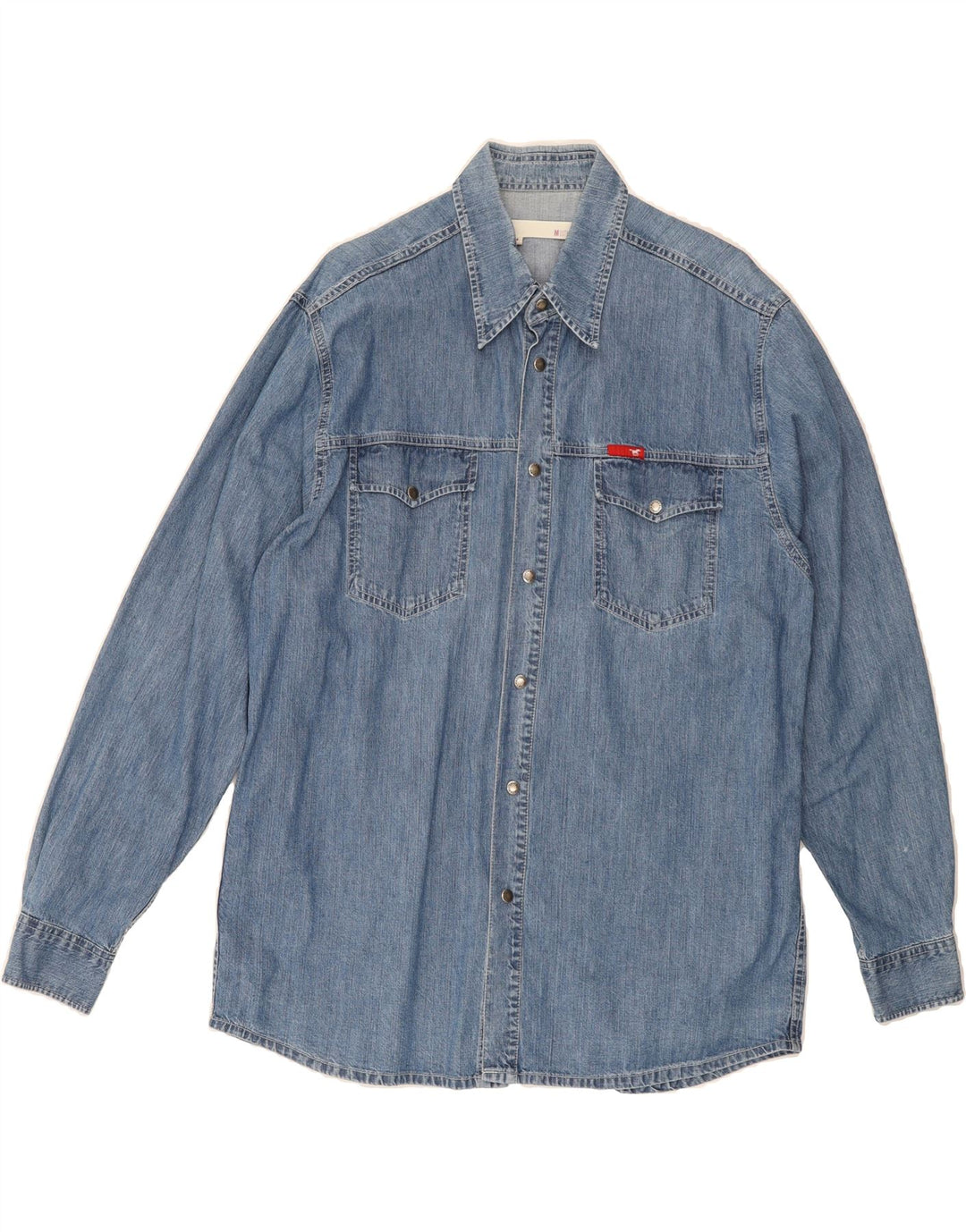 MUSTANG Mens Denim Shirt Large Blue Cotton Vintage Mustang and Second-Hand Mustang from Messina Hembry 
