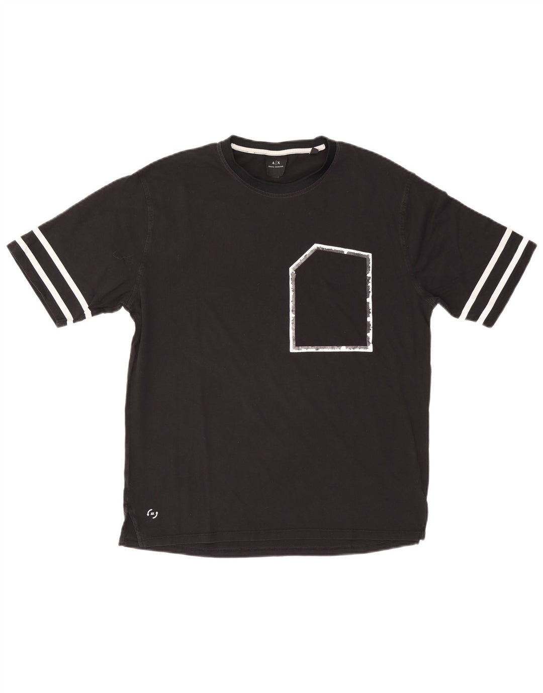 T-shirt da uomo Armani Exchange Top media nera