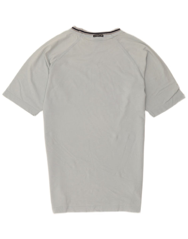T-shirt da uomo Asics Top Small in cotone a righe blu