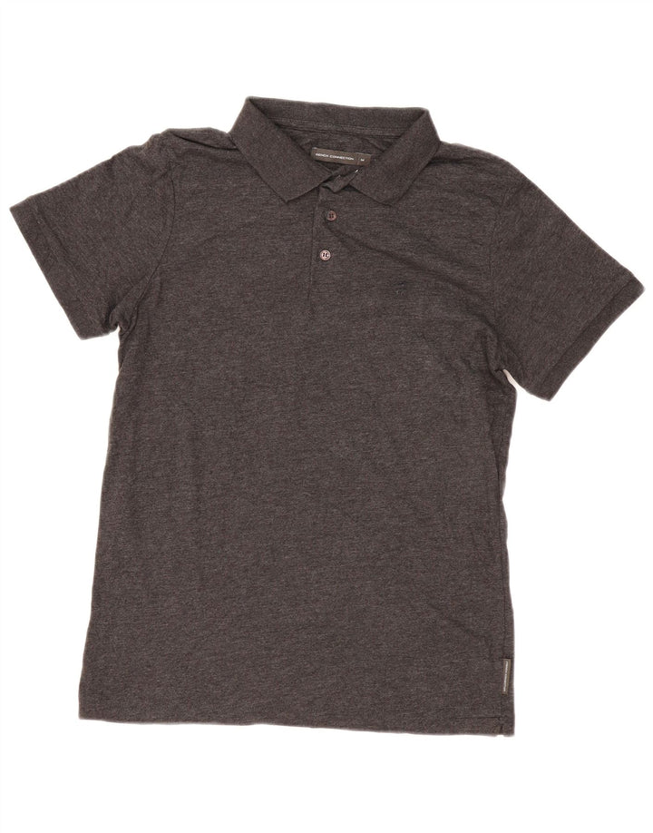French Connection Herren-Poloshirt aus mittelgrauer Baumwolle