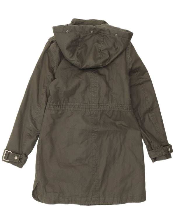 MINT VELVET Dame Hooded Parka Jacket UK 10 Small Khaki