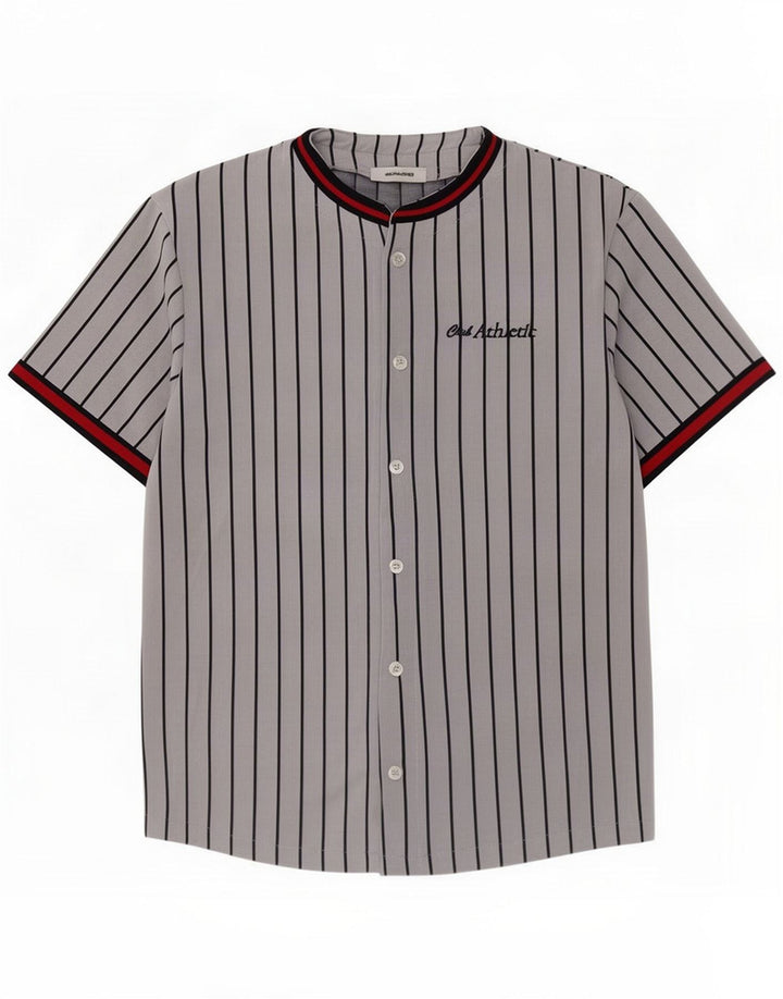 Jack & Jones Chemise à manches courtes pour homme Petit gris rayé Polyester