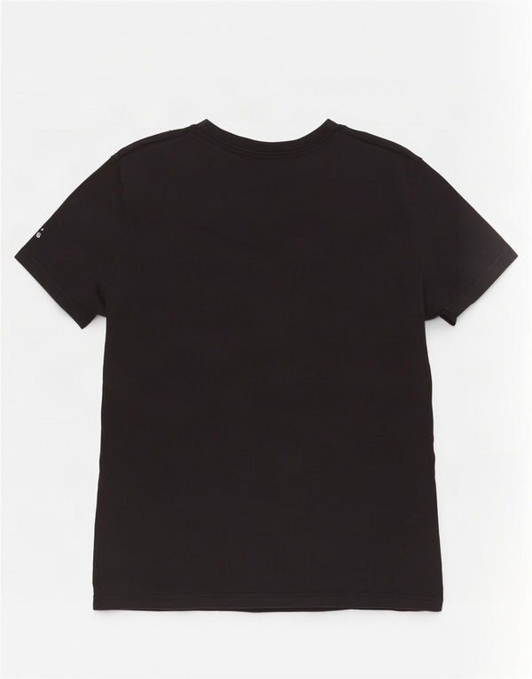 Adidas T-shirt graphique coupe slim pour femme UK 20/22 XL en coton noir
