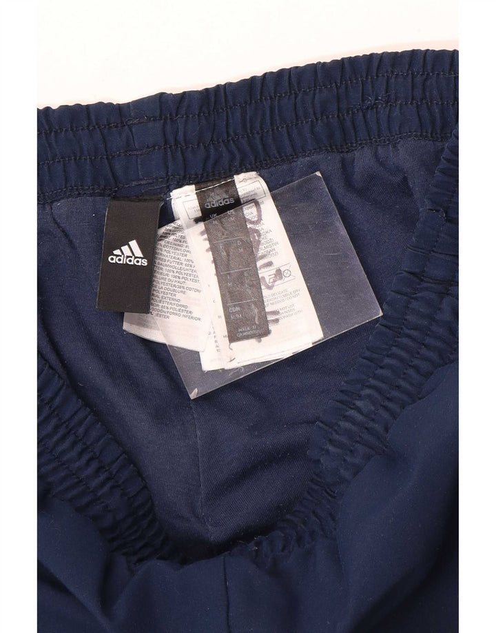 Adidas Womens Tracksuit Trousers Joggers UK 14 Medium Navy Blue Polyester
