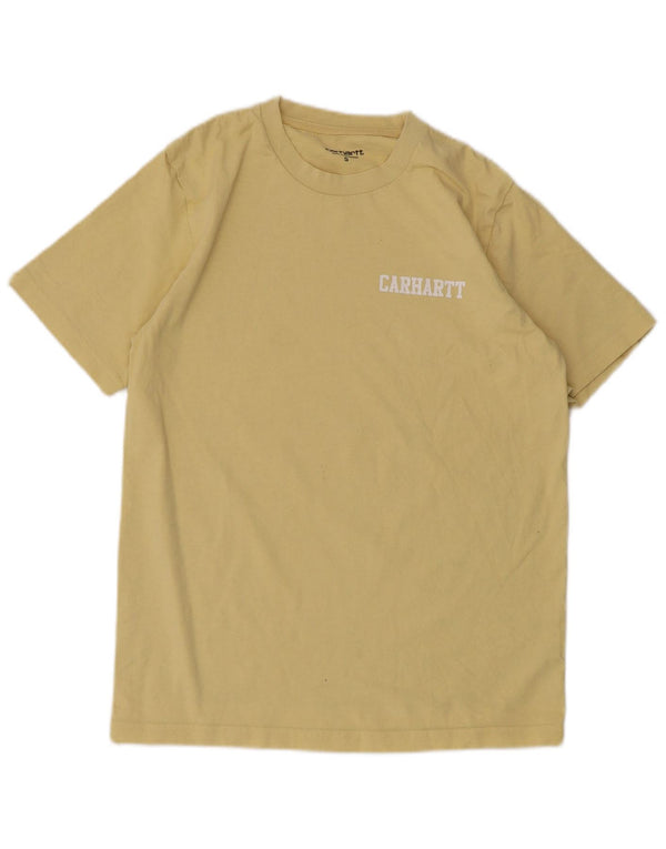 T-shirt da uomo Carhartt Top piccola in cotone giallo