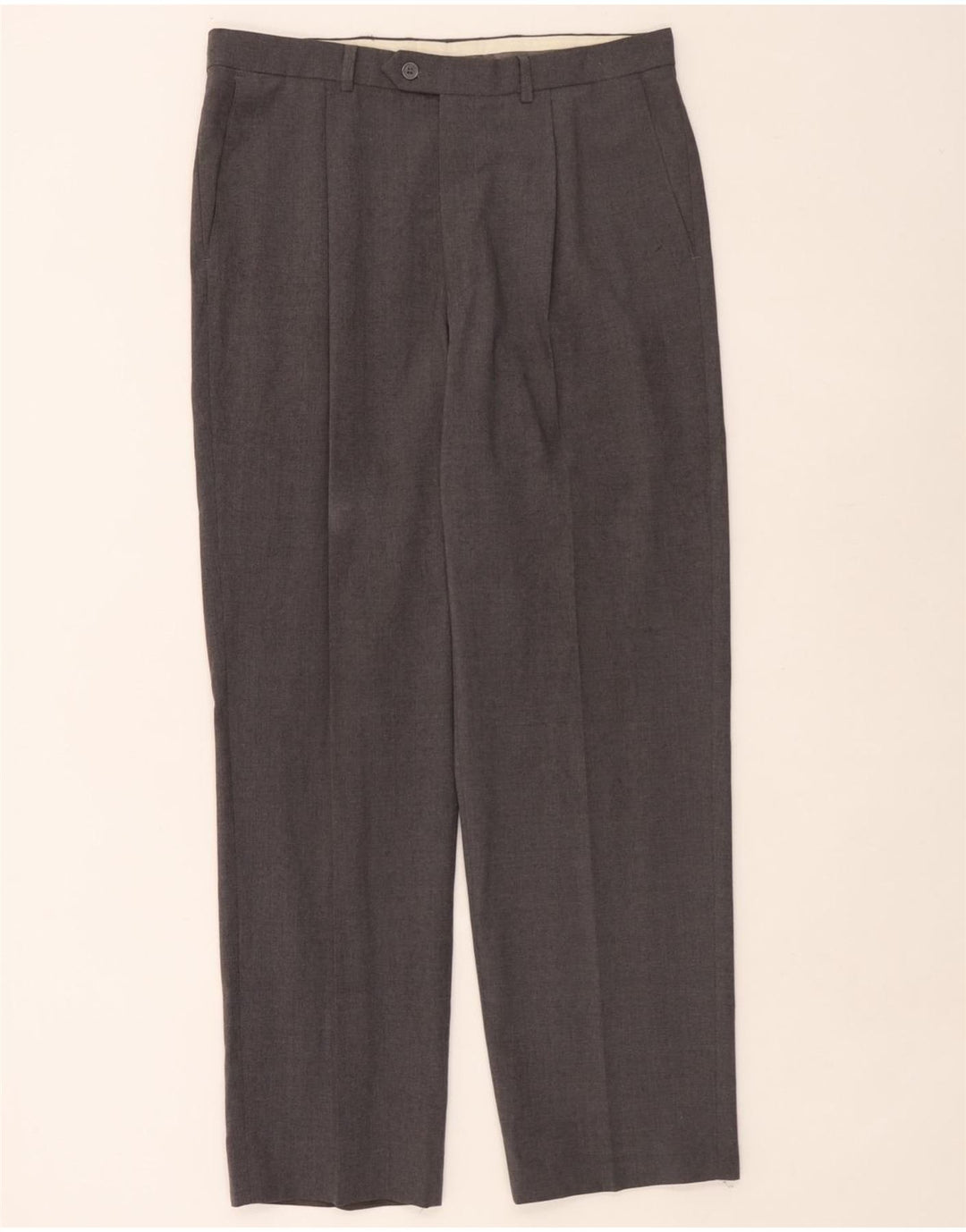 Marks & Spencer Herre Pegged Suit Bukser W34 L31 Grå Polyester