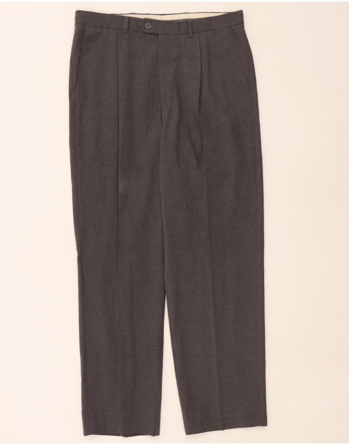 Marks & Spencer Herre Pegged Suit Bukser W34 L31 Grå Polyester