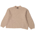 Marks & Spencer Womens Crew Neck Jumper Sweater UK 14 Medium Beige Acrylic