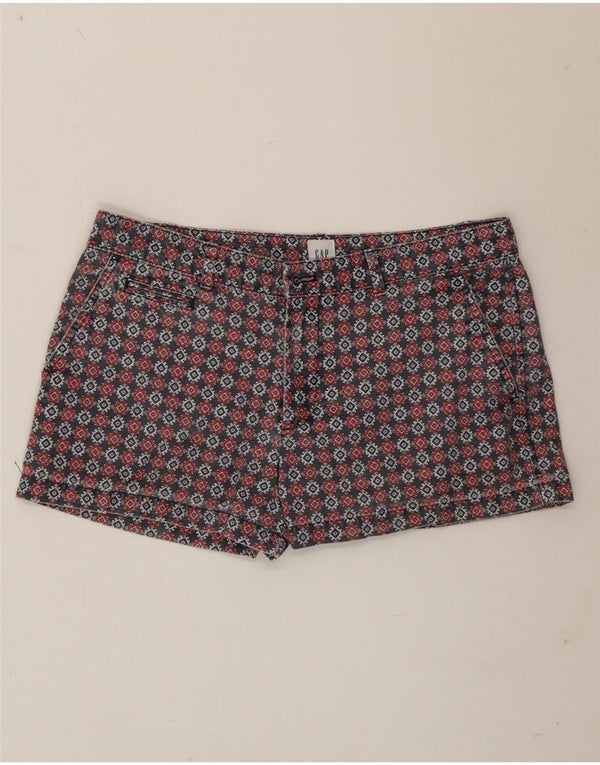 Gap Womens Regular Chino Shorts US 10 Large W32 Multicolored Geometric