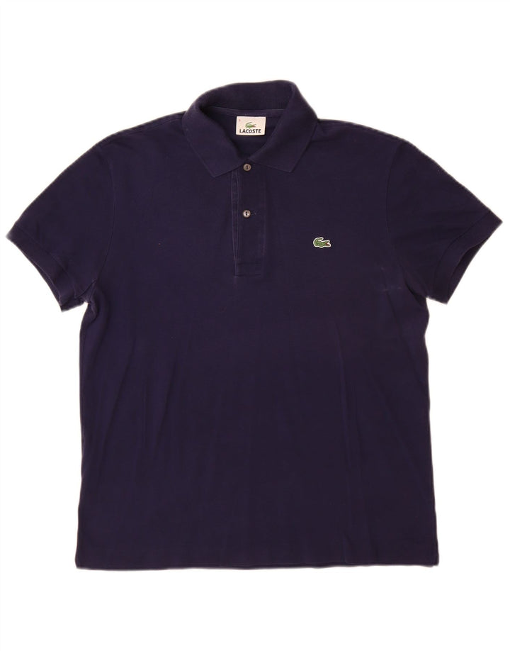 Lacoste Mens Polo Shirt Size 3 Small Navy Blue Cotton