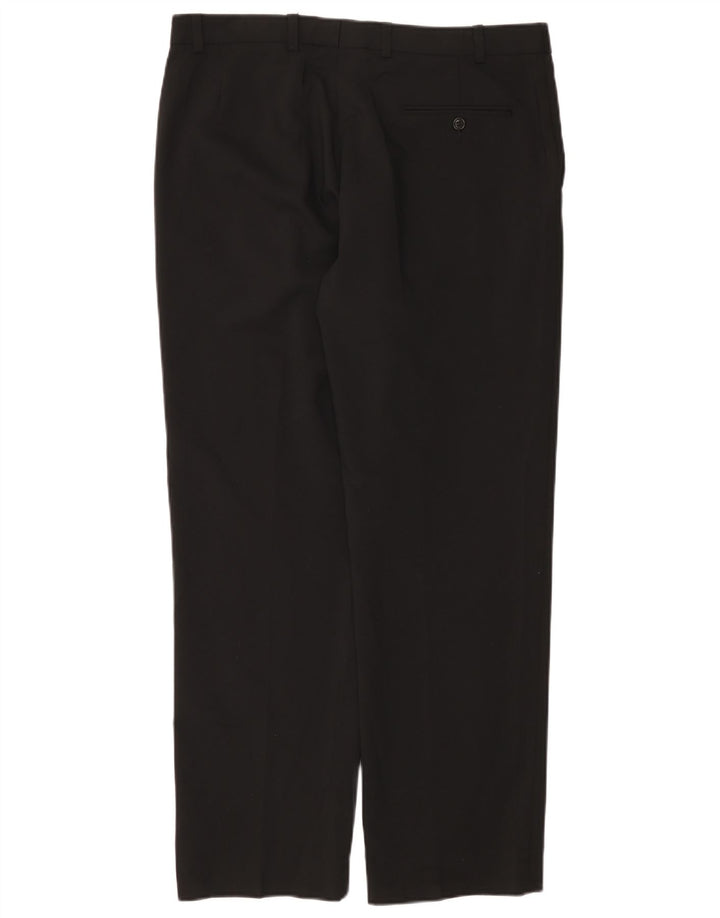 Marks & Spencer Mens Autograph Straight Suit Trousers W36 L31 Black