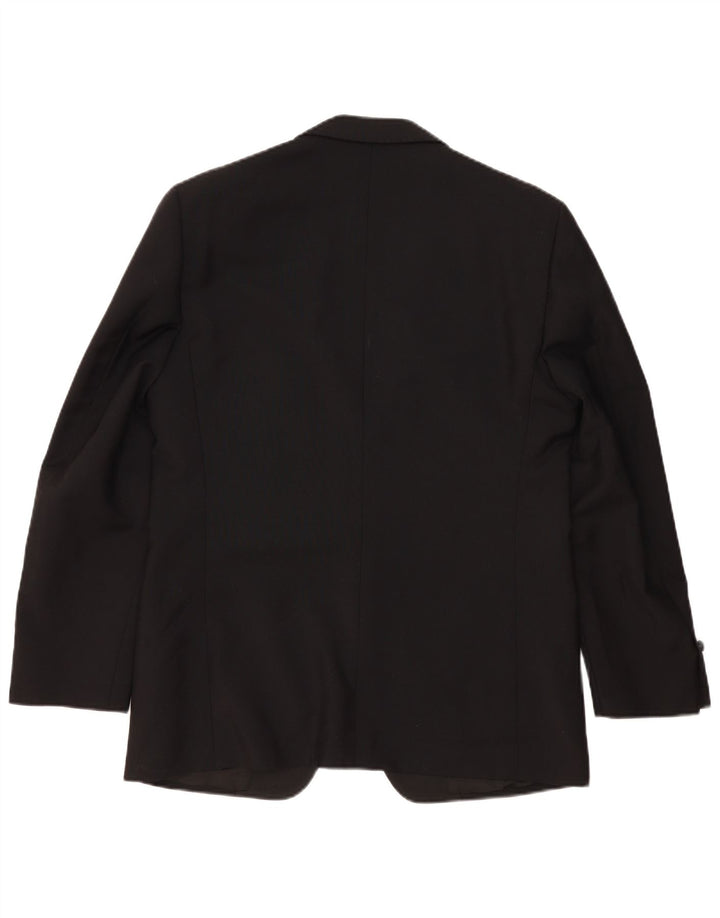 Giacca blazer da uomo a 1 bottone Gemelli UK 42 XL lana nera