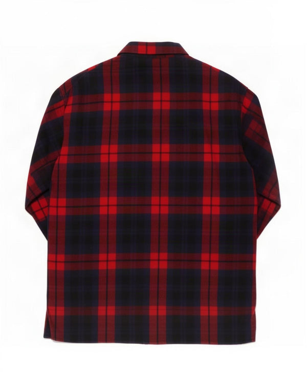 Zara Damen Flanellhemd UK 14 Mittelrot kariert