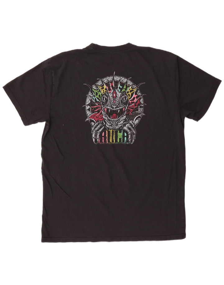 RVCA Mens Relaxed Fit Graphic T-Shirt Top Large Black