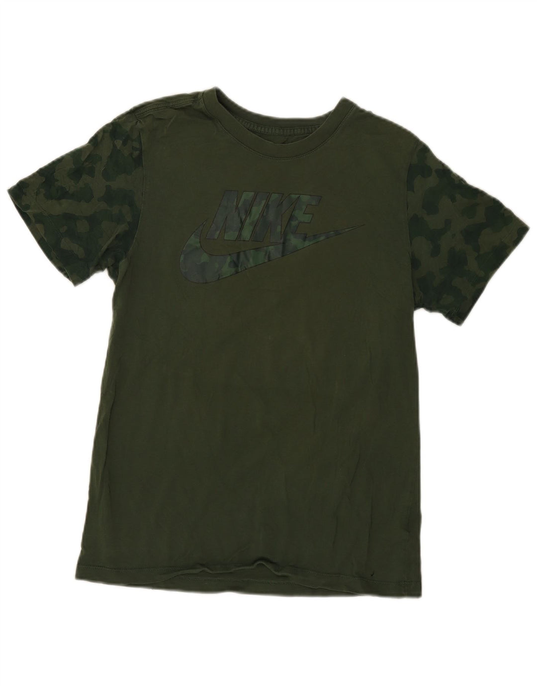 Nike Mens Graphic T-Shirt Top Small Green Camouflage