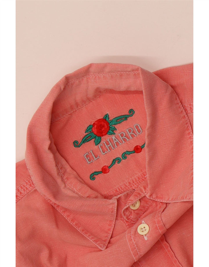 EL CHARRO Mens Shirt Large Pink