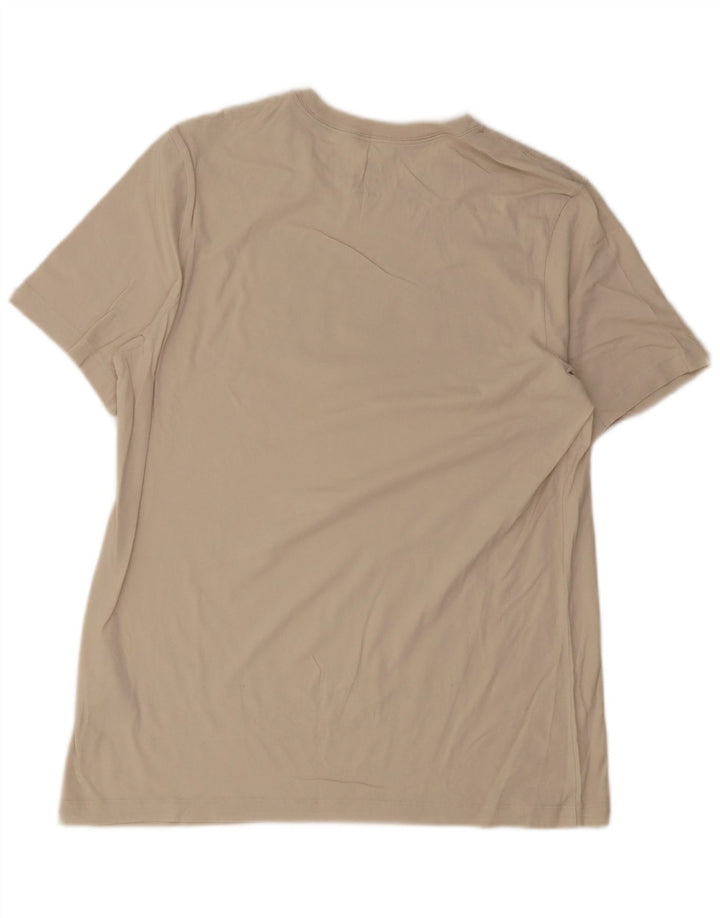 Nike Mens Graphic T-Shirt Top Large Beige Cotton