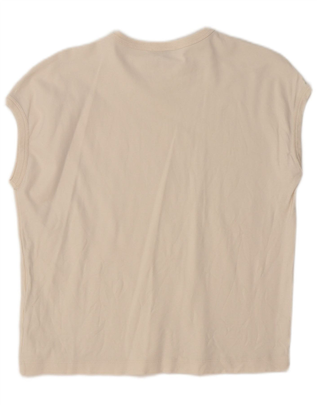 Massimo Dutti Damen T-Shirt Top UK 14 Medium Beige