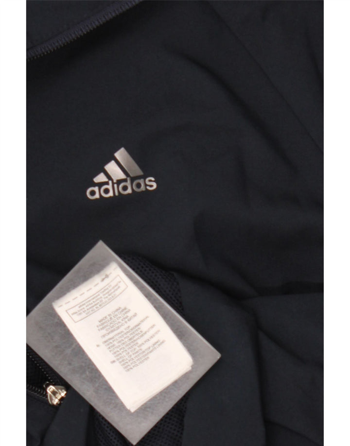 ADIDAS Mens Climalite Tracksuit Top Jacket Large Navy Blue Colourblock