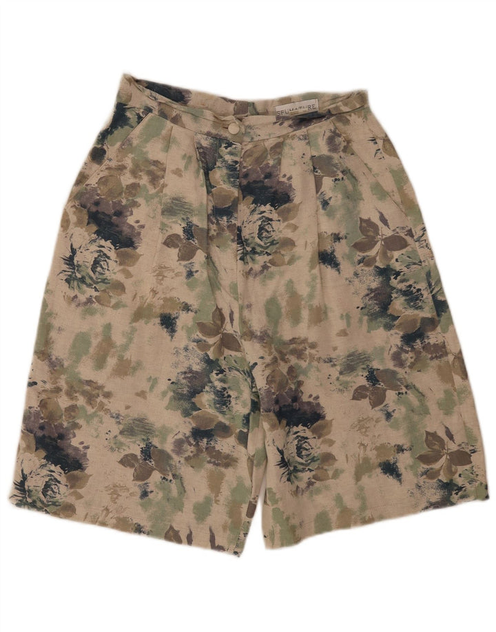Vintage kvinders højtaljede bermudashorts IT 42 Medium W25 Flerfarvet