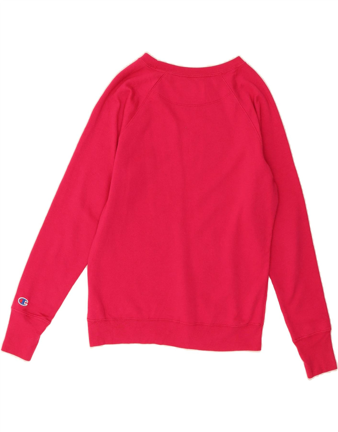 CHAMPION Womens Graphic Sweatshirt Jumper UK 14 Medium Pink Polyester Vintage Champion and Second-Hand Champion from Messina Hembry 