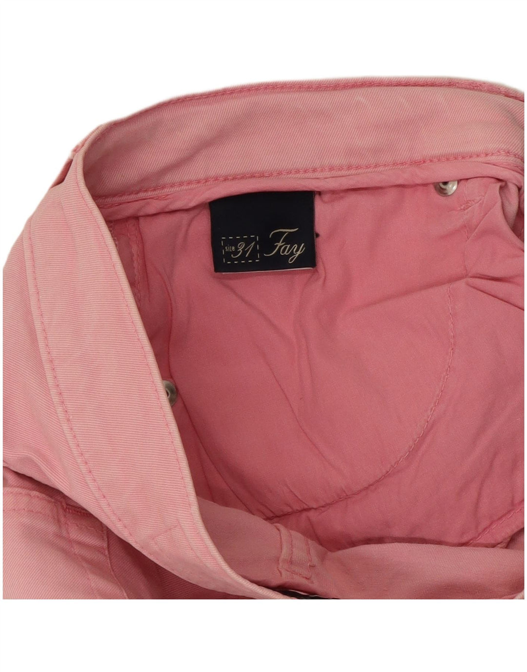 Fay Damen Straight Jeans W31 L27 Rosa Baumwolle
