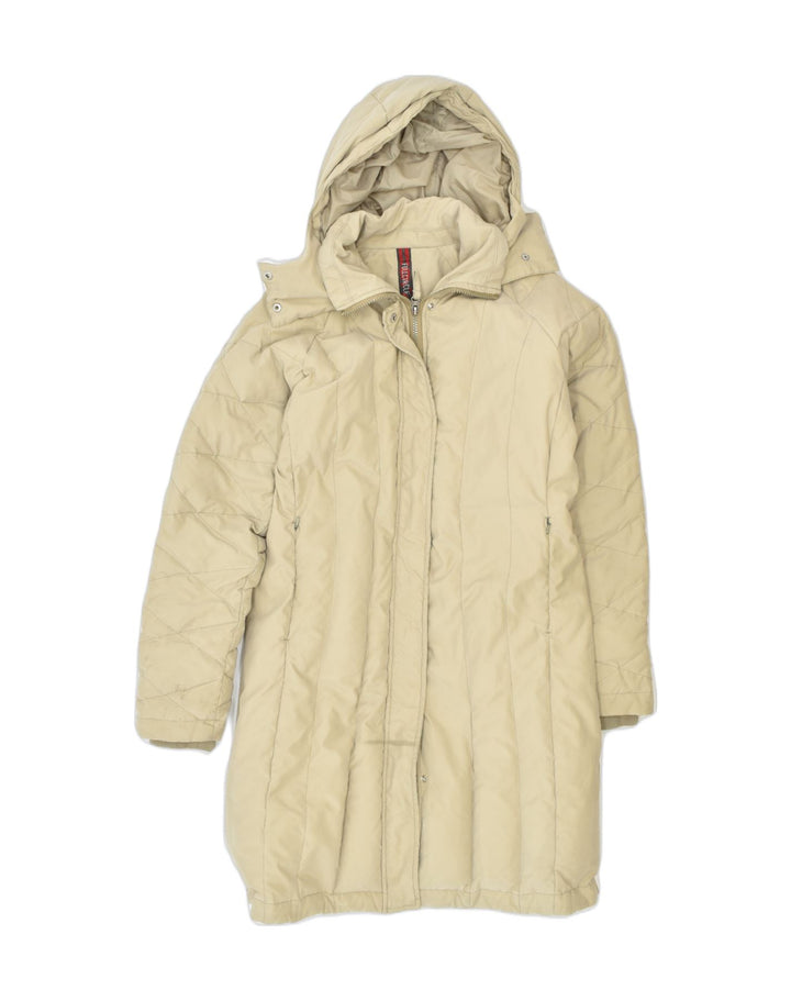 INVICTA Womens Hooded Windbreaker Coat UK 10 Small Beige Polyamide Winter | Vintage | Thrift | Second-Hand | Used Clothing | Messina Hembry 
