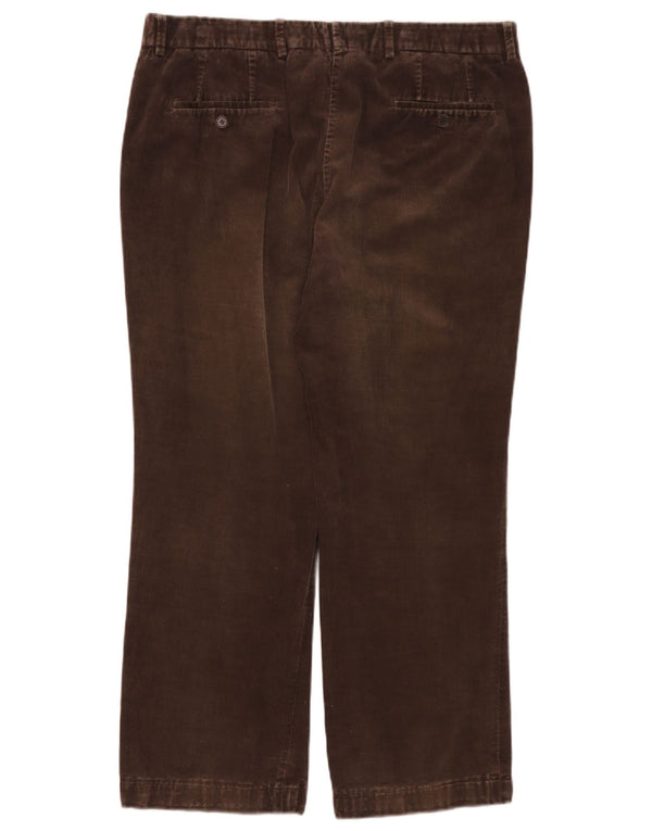 Pantaloni dritti in velluto a coste da uomo Zara EU 46 XL W36 L29 Poliestere marrone
